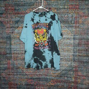 WU-TANG Clan mens blue black Tie Dye Tiger Style 2021 crew tee XL EUC